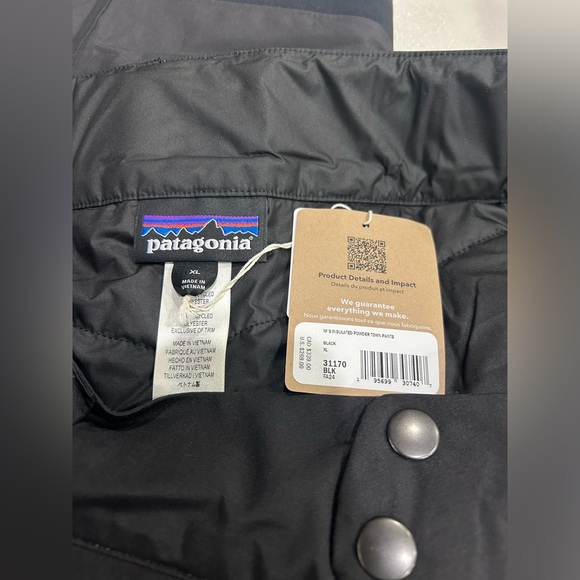 Patagonia Men's XL Insulated Powder Town Snow Ski Snowboard Pants Black NWT - Picture 3 of 8